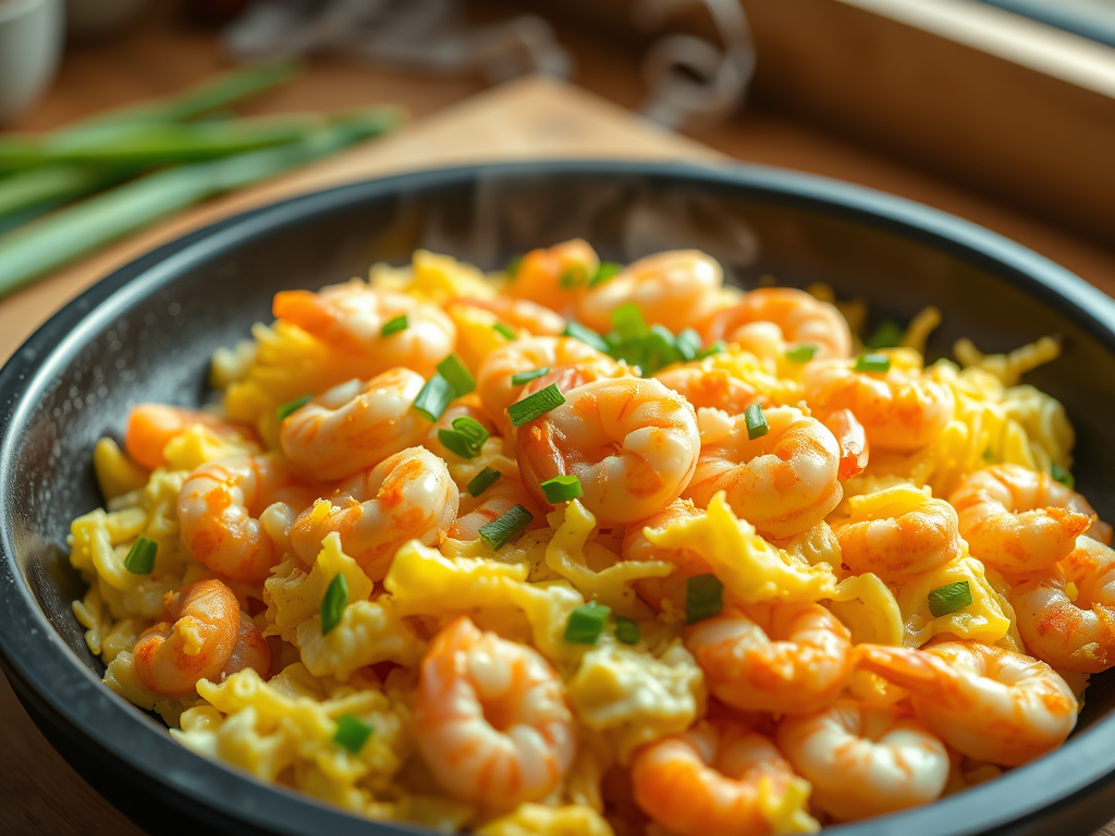 Quick & Easy Shrimp and Egg Scramble
